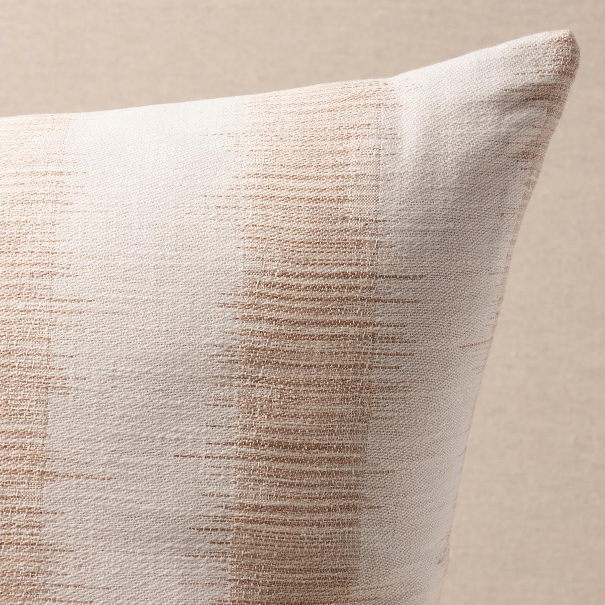 Schumacher Natural 22" X 22" Attleboro Ikat Pillow - Image 2