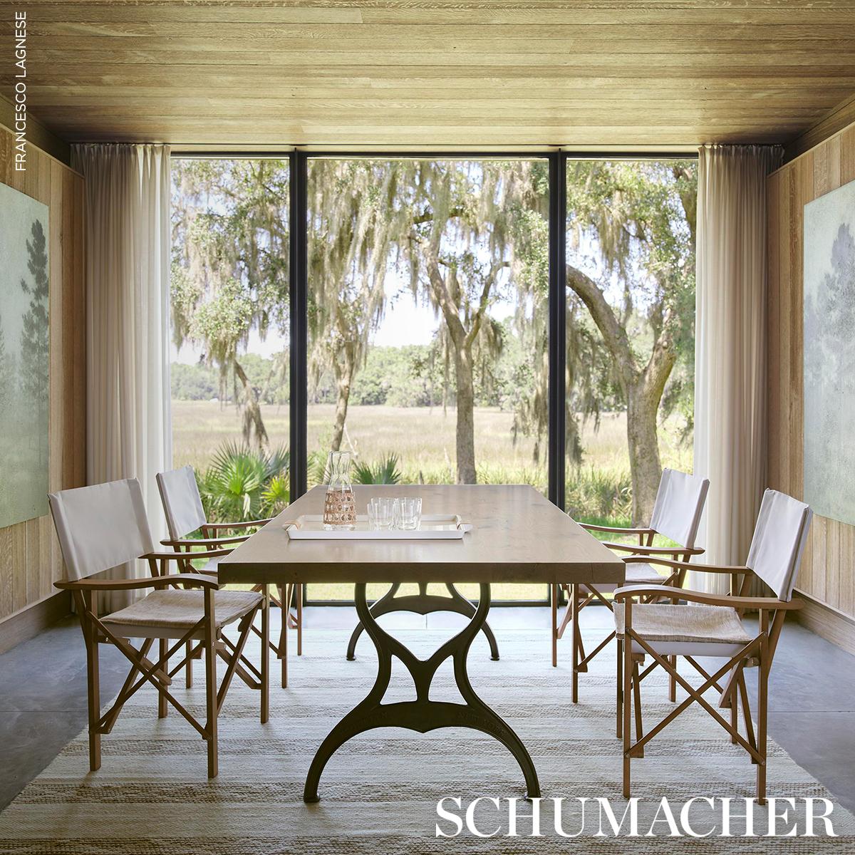 Schumacher Natural 6' X 9' Sequoia Stripe Jute Rug - Image 5