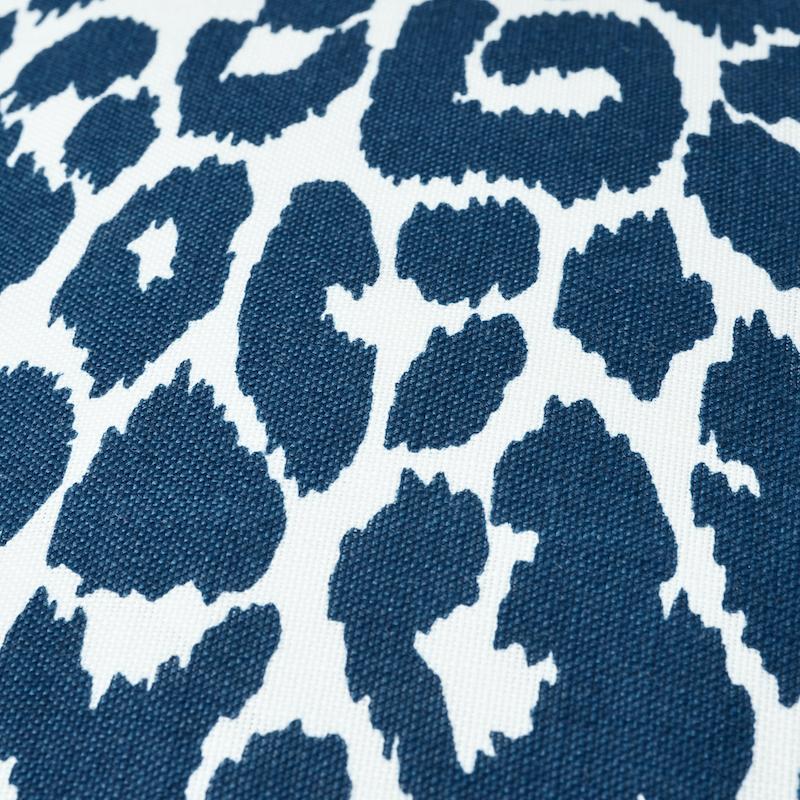 Schumacher Navy 18" X 18" Iconic Leopard I/O Pillow - Image 3
