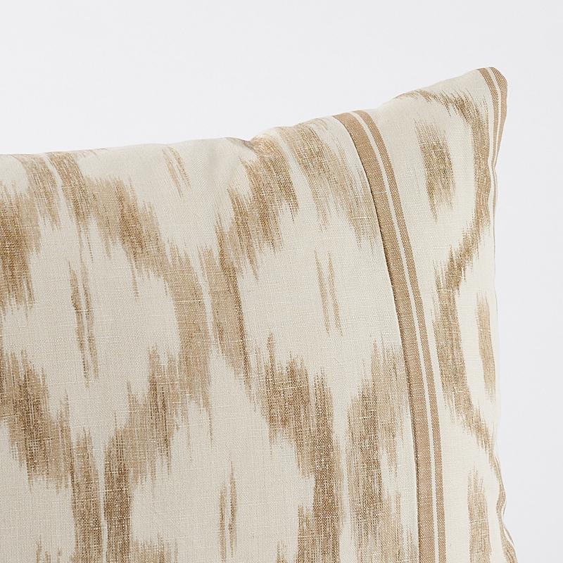 Schumacher Neutral 26" X 15" Santa Monica Ikat Pillow - Image 3