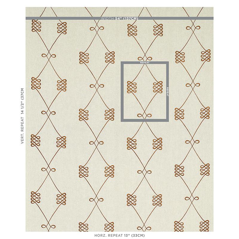 Schumacher Nicolette Embroidery Natural Fabric - Image 2