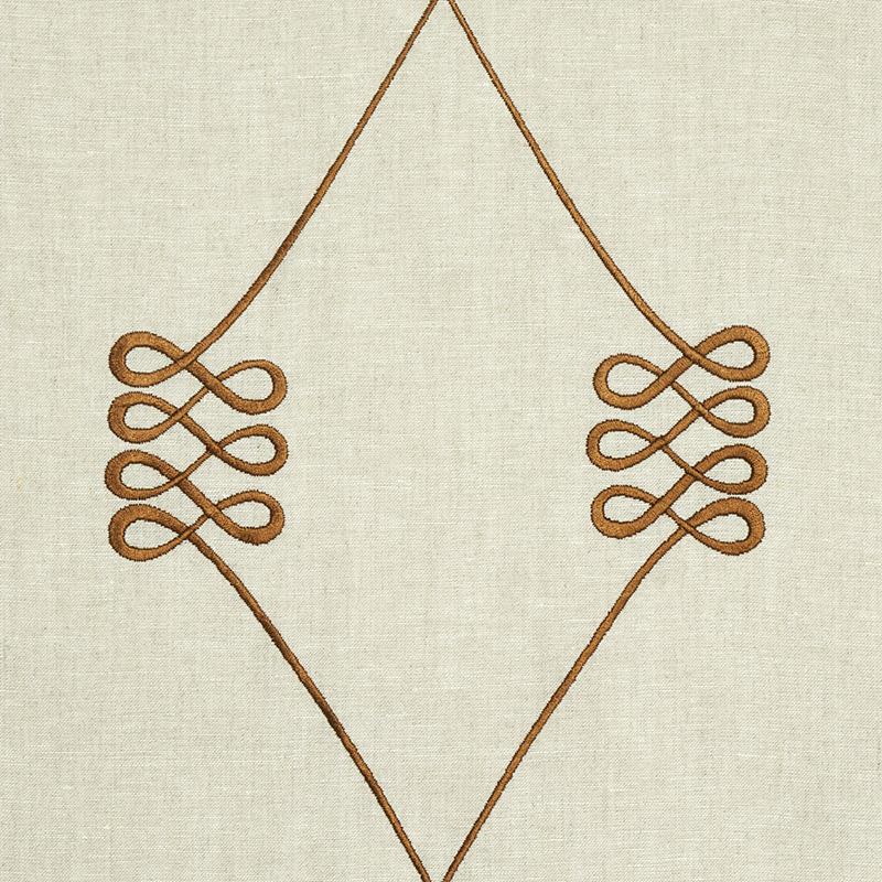 Schumacher Nicolette Embroidery Natural Fabric - Image 3