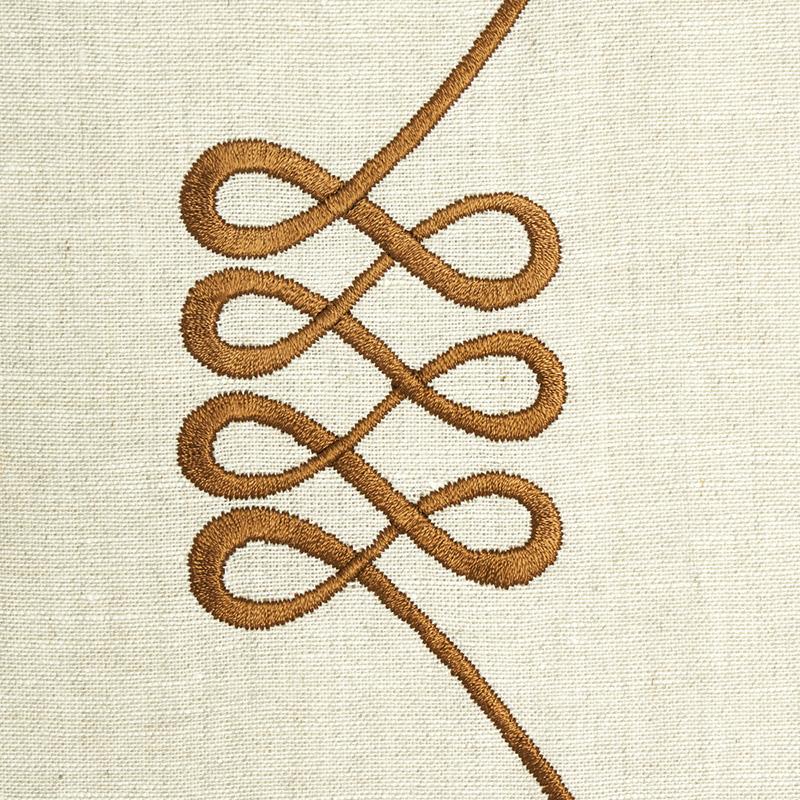 Schumacher Nicolette Embroidery Natural Fabric - Image 4