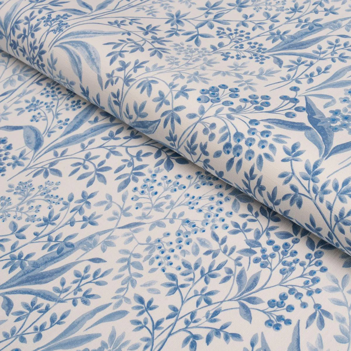 Schumacher Nocturne Blue And White Fabric - Image 3