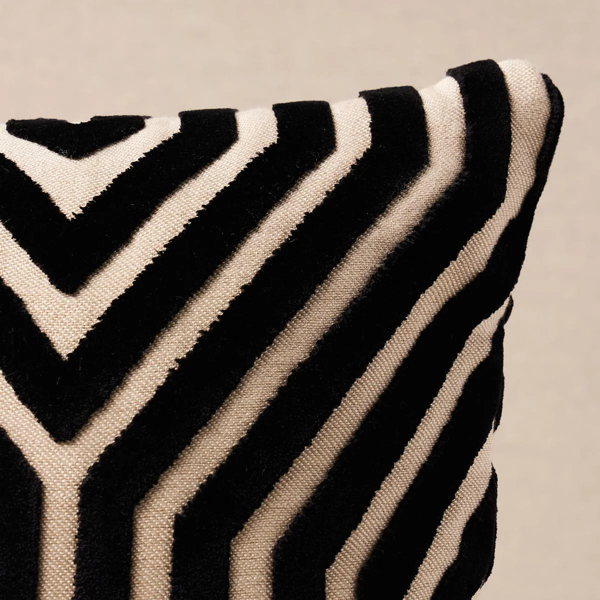 Schumacher Noir 24" X 12" Vanderbilt Velvet Pillow - Image 2