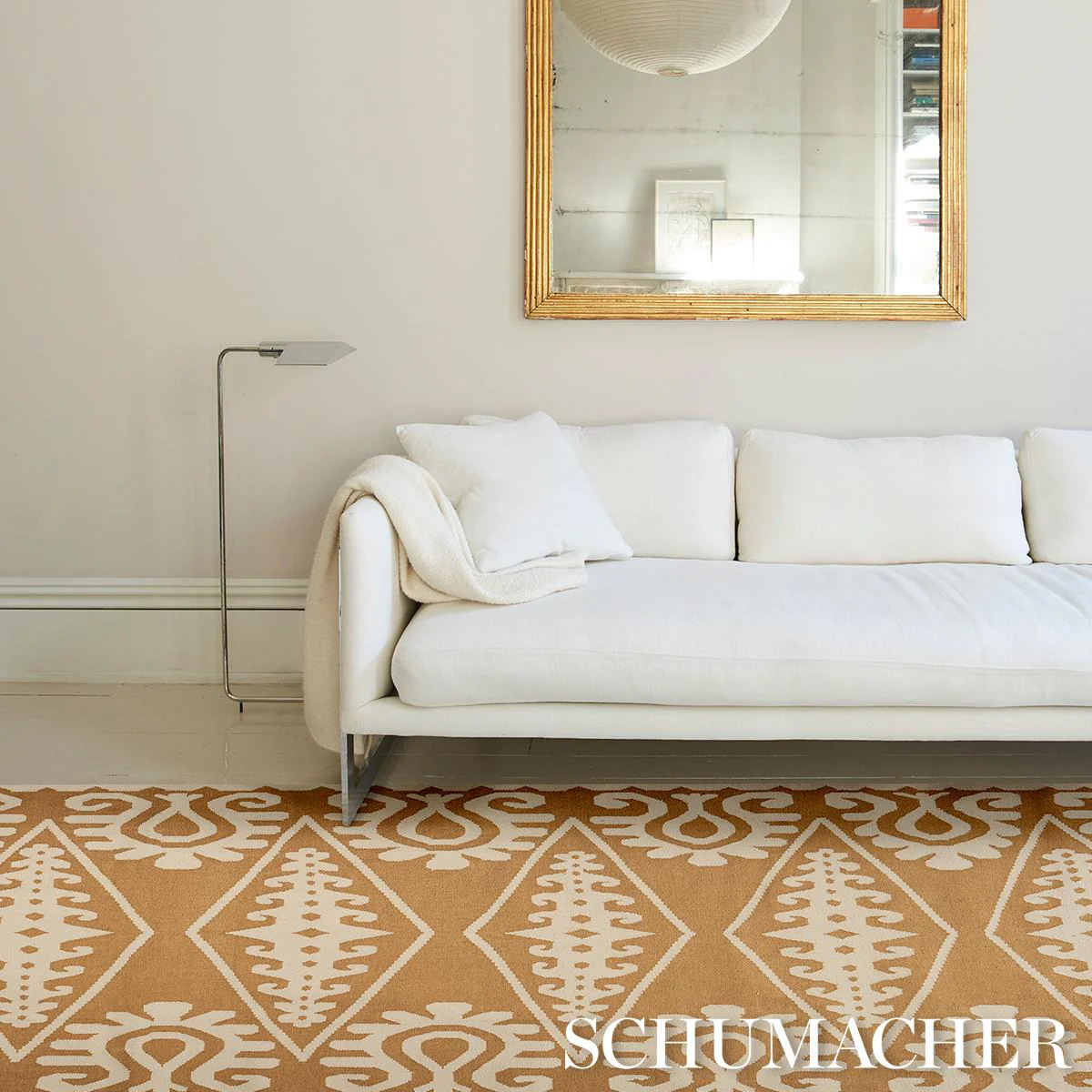 Schumacher Ochre 12' X 9' Seema Indoor/Outdoor Rug - Image 5