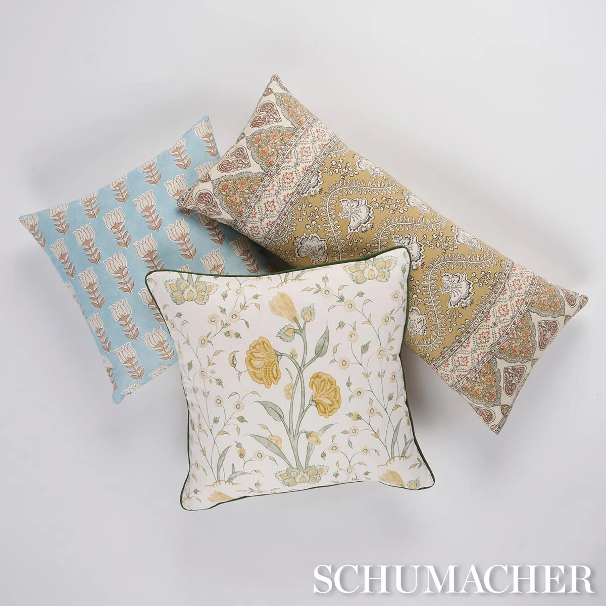 Schumacher Ochre 30" X 14" Tombay Pillow - Image 4