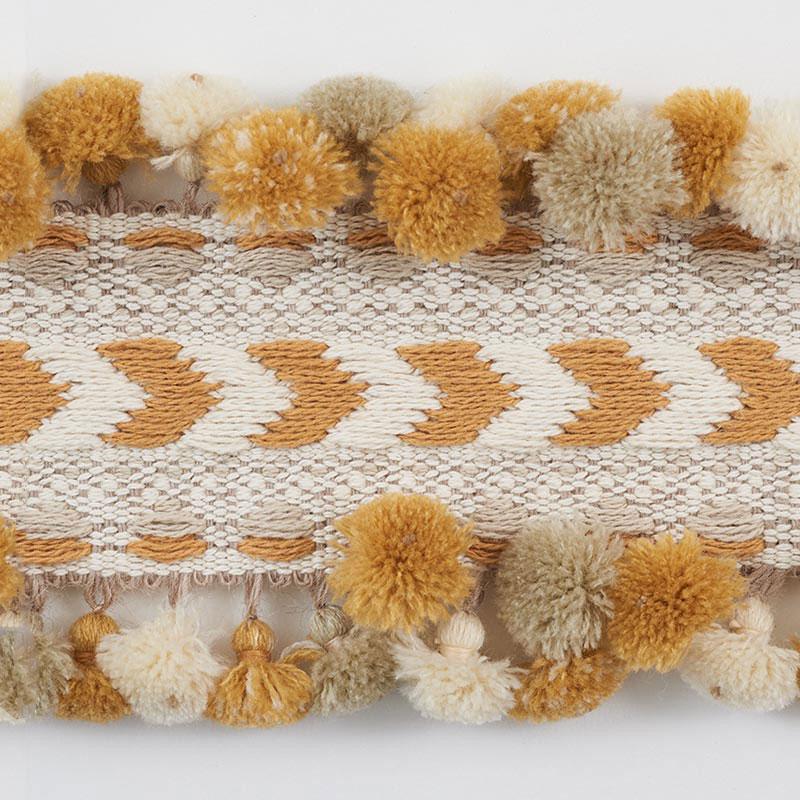 Schumacher Ochre Maracana Pom Tape
