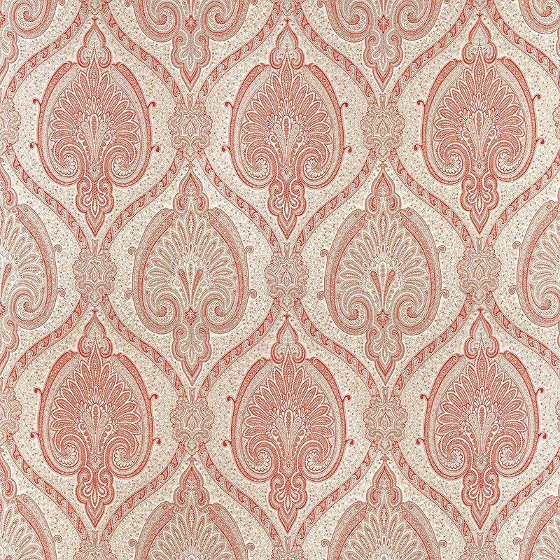 Schumacher Odalisque Cinnabar Fabric - Image 2