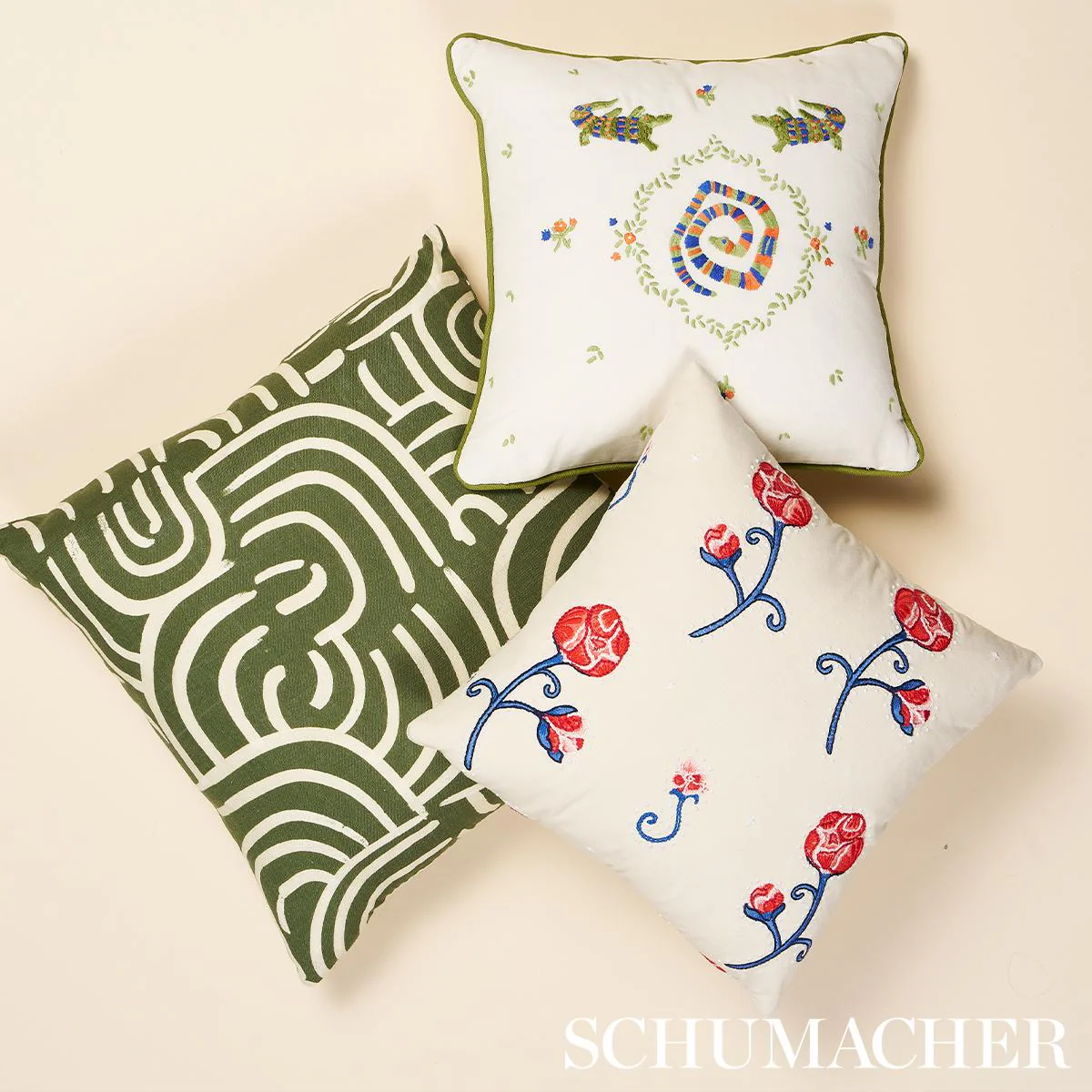 Schumacher Olive 22" X 22" X Backdrop New Beat Pillow - Image 3