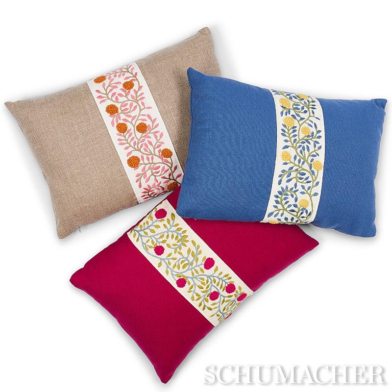 Schumacher Orange & Pink 16" X 11" Ashoka Pillow - Image 5