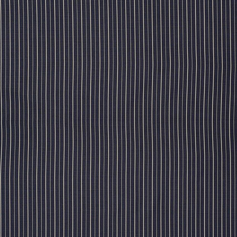 Schumacher Ostia Stripe Indoor/Outdoor Navy & Ivory Fabric - Image 2