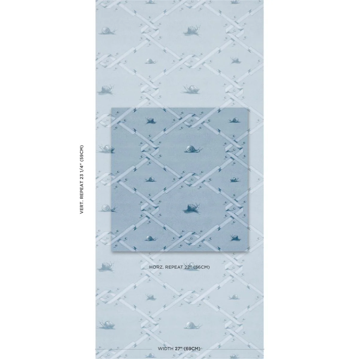Schumacher Ouvrez Moi Blue Wallpaper - Image 5