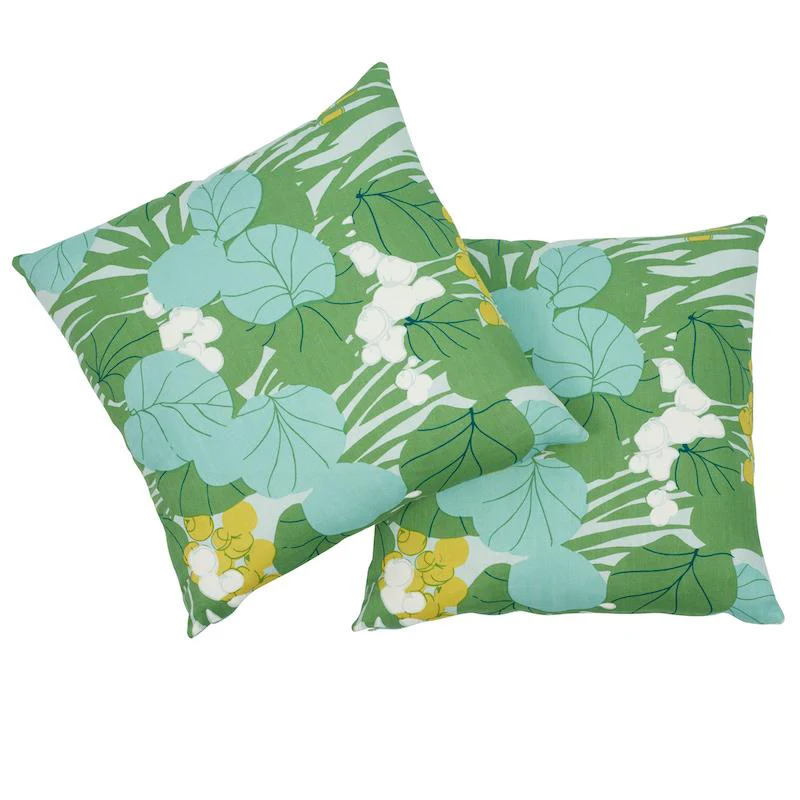 Schumacher Palm 18" X 18" Sea Grapes 18" Pillow - Image 3