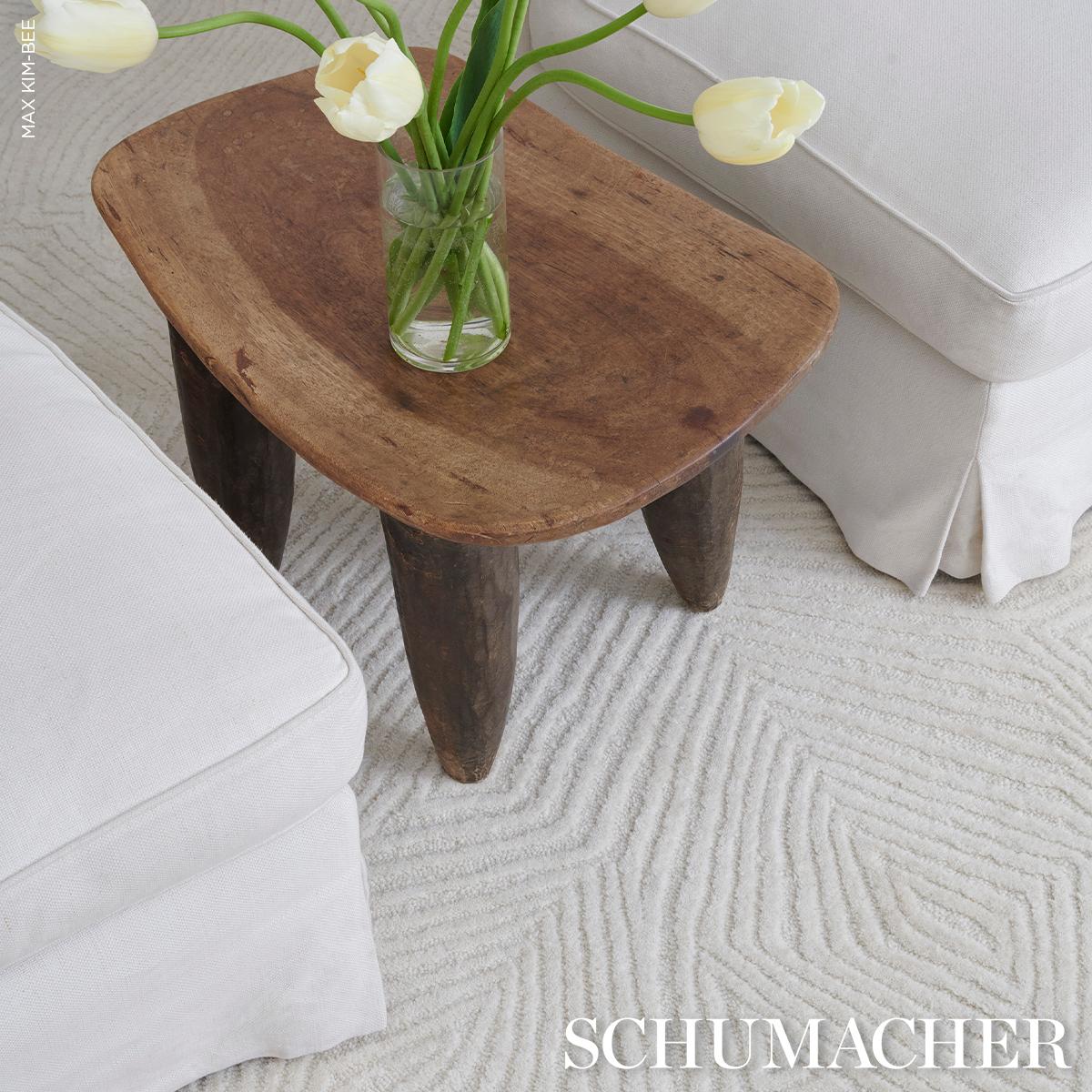 Schumacher Parchment 0.5' X 0.75' Rimini Rug - Image 4