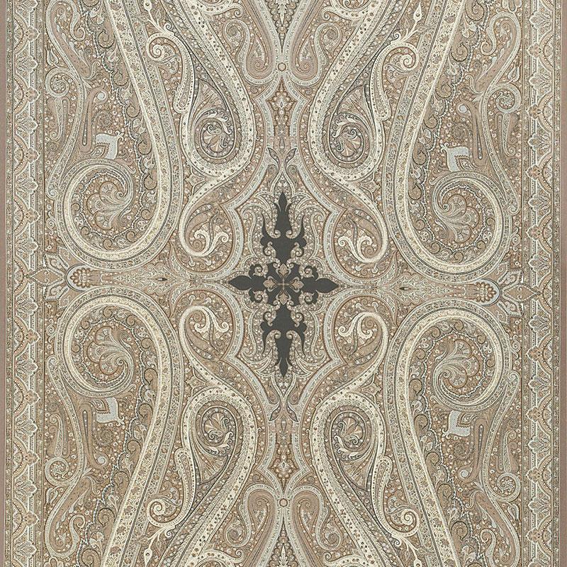 Schumacher Pasha Paisley Stone Fabric - Image 2
