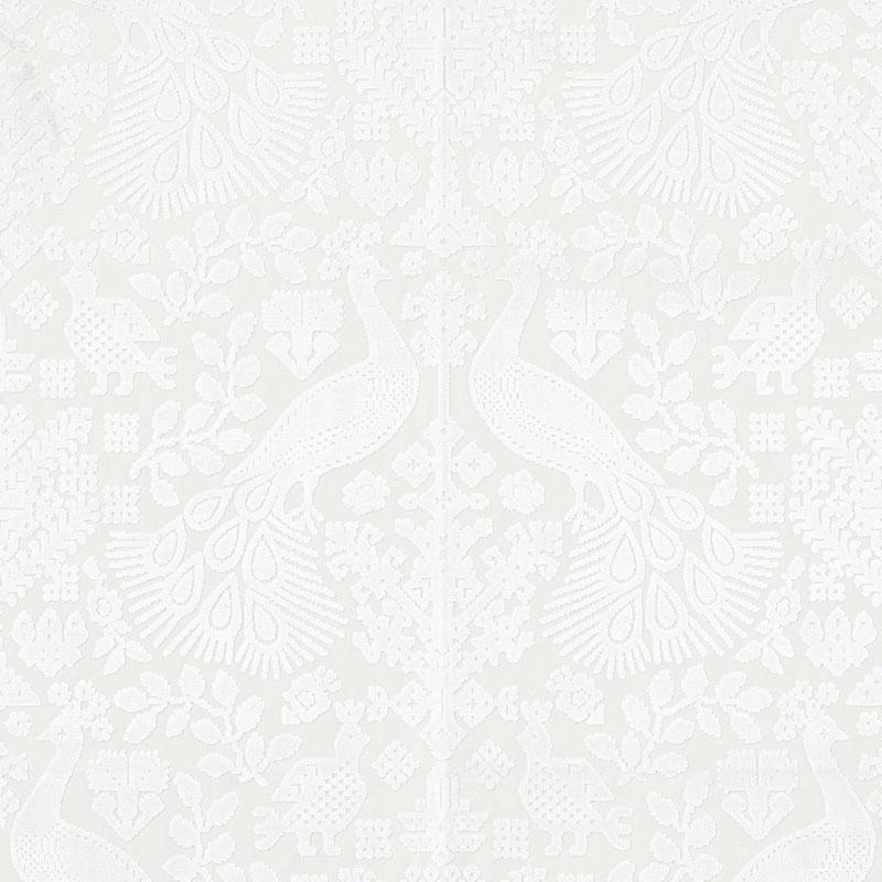Schumacher Pavone Velvet Opal Fabric - Image 2