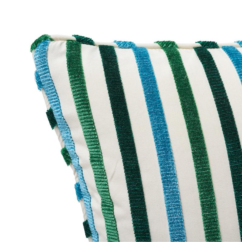 Schumacher Peacock 16" X 16" Le Matelot Pillow - Image 2