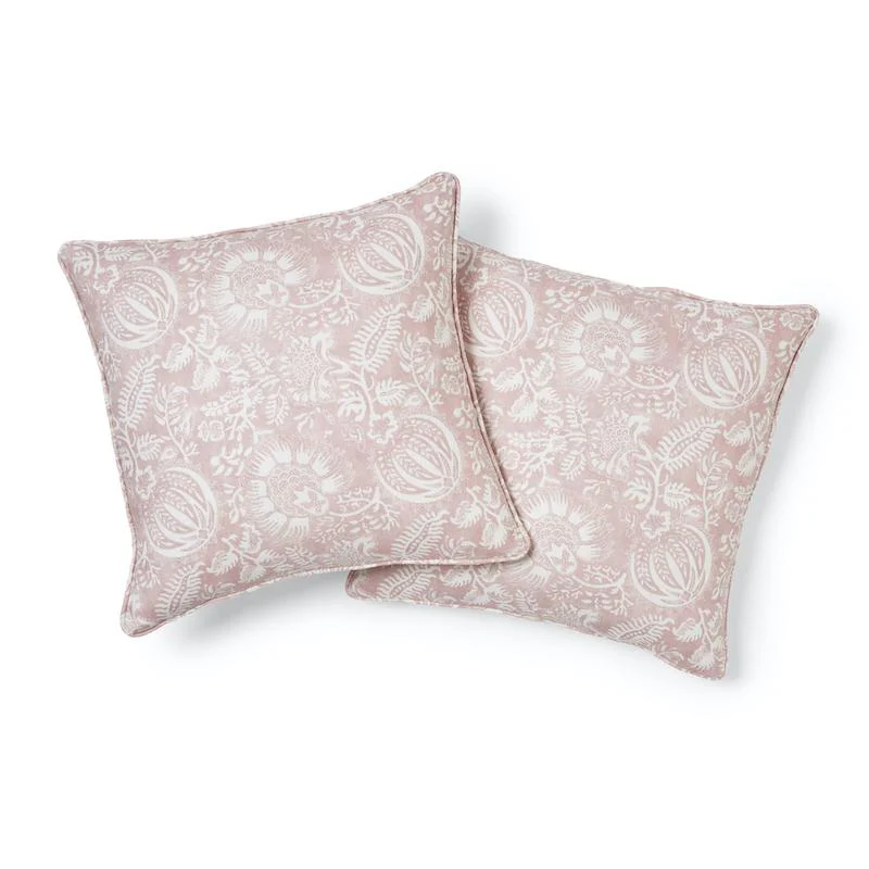 Schumacher Petal 18" X 18" Pomegranate Print Pillow - Image 3