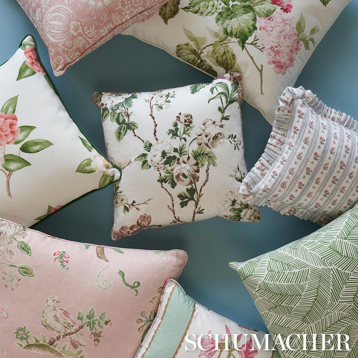 Schumacher Petal 18" X 18" Pomegranate Print Pillow - Image 5