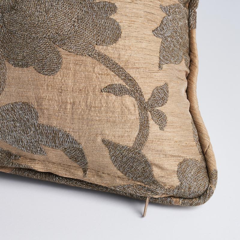 Schumacher Pewter 18" X 18" Moon Garden Pillow - Image 2