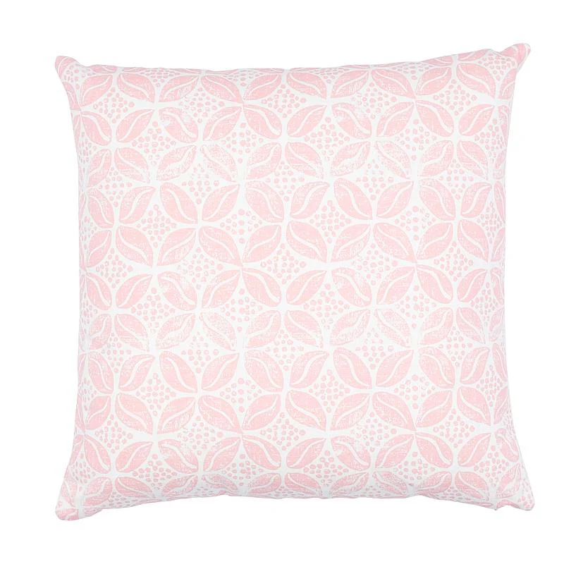 Schumacher Pink 20" X 20" Hearts + Coffee Bean Pillow - Image 3