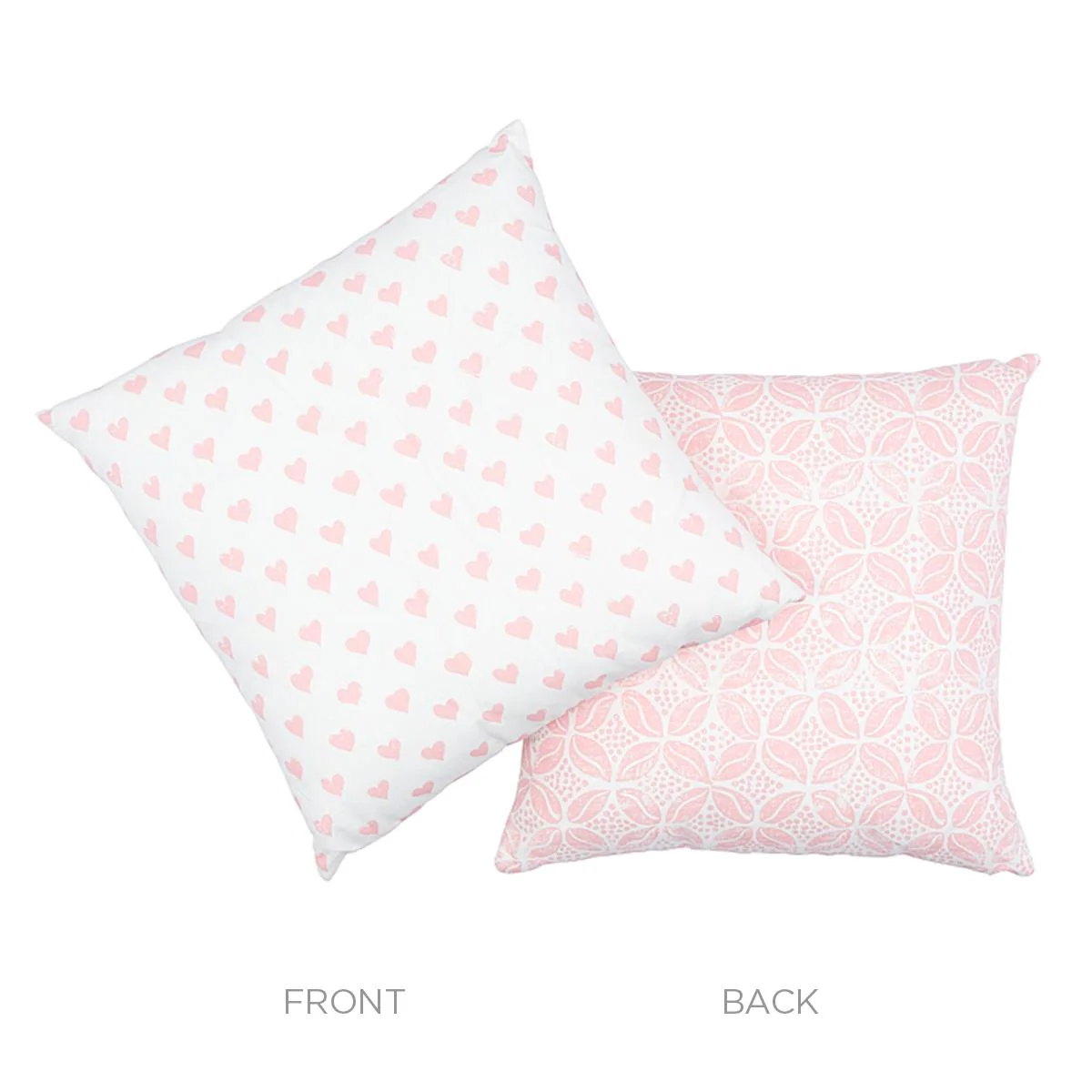 Schumacher Pink 20" X 20" Hearts + Coffee Bean Pillow - Image 4