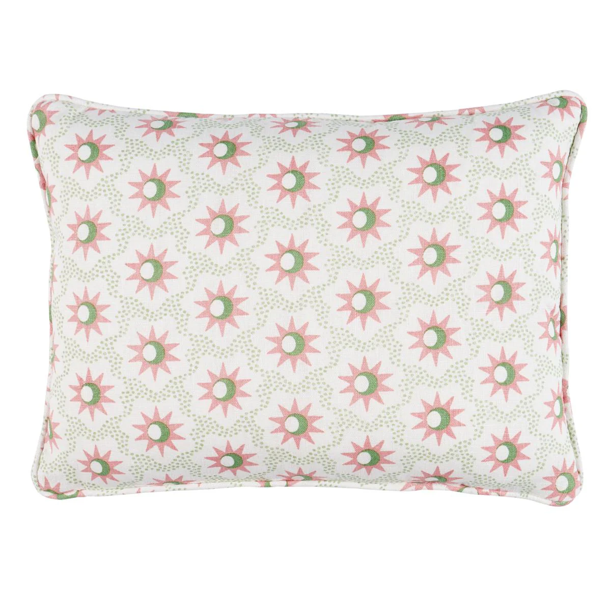 Schumacher Pink & Green 16" X 12" Lucie Pillow