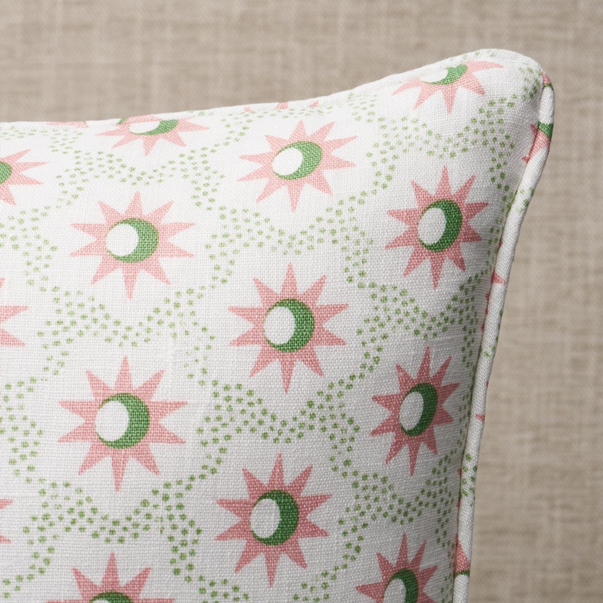 Schumacher Pink & Green 16" X 16" Lucie Pillow - Image 2