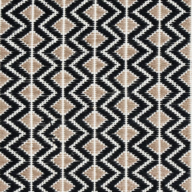 Schumacher Pinula Hand Woven Black Fabric - Image 4