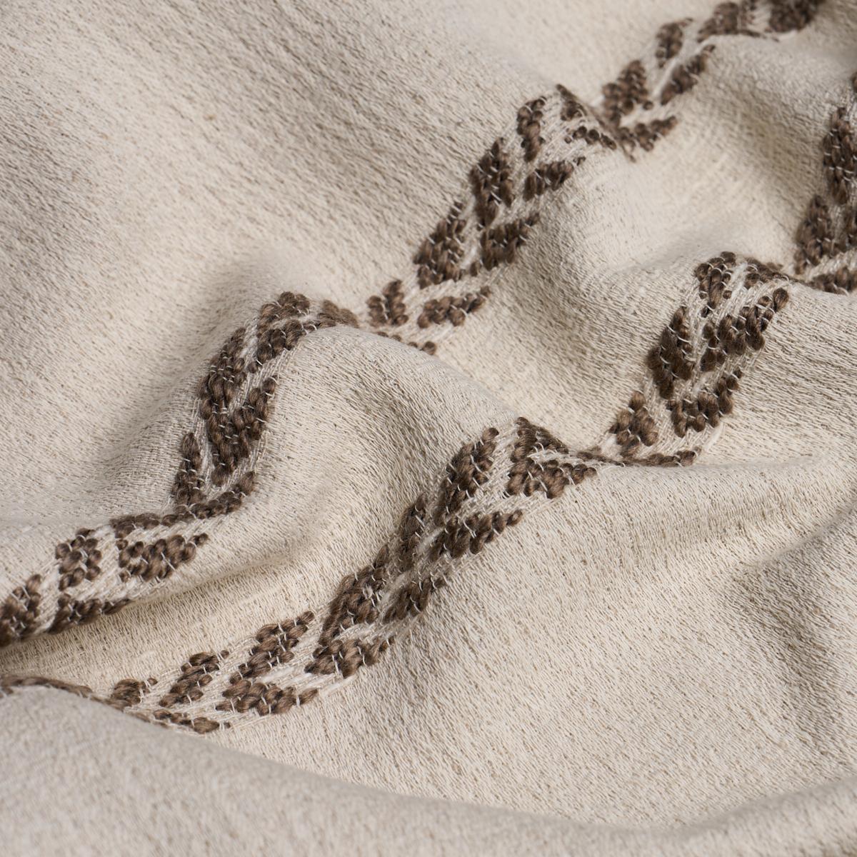 Schumacher Plains Stripe Casement Flax Fabric - Image 4