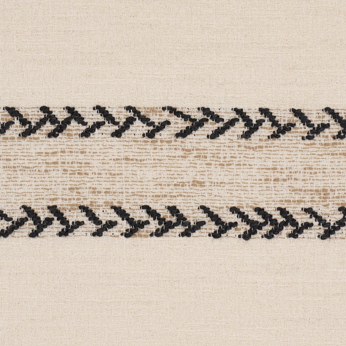 Schumacher Plains Stripe Casement Graphite Fabric - Image 3