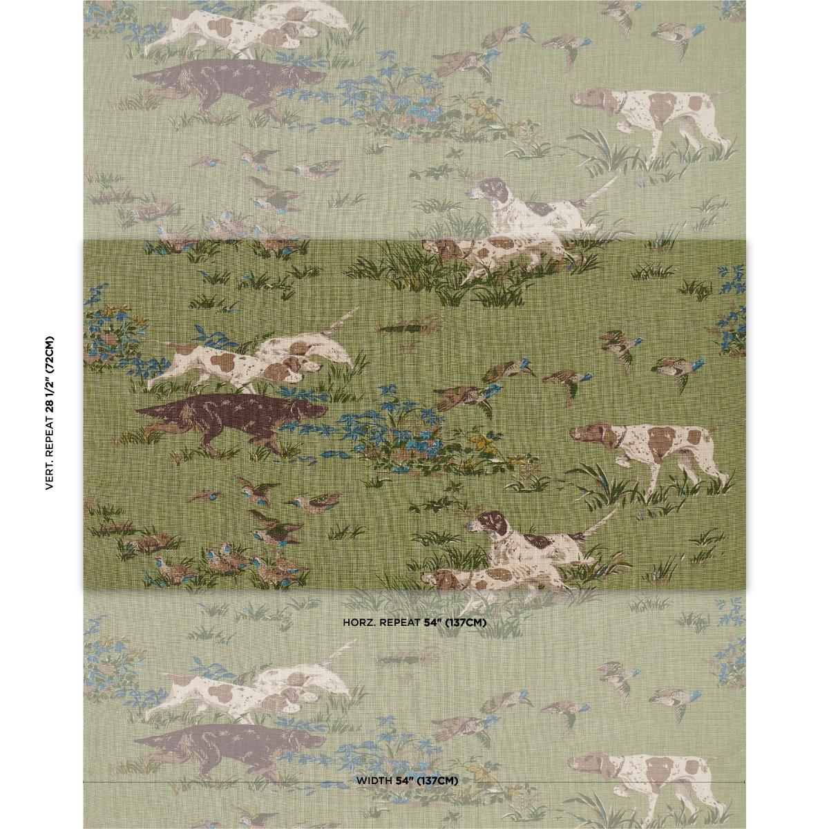 Schumacher Pointers Meadow Fabric - Image 2