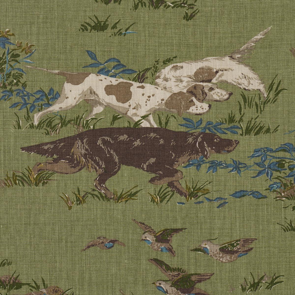 Schumacher Pointers Meadow Fabric - Image 3