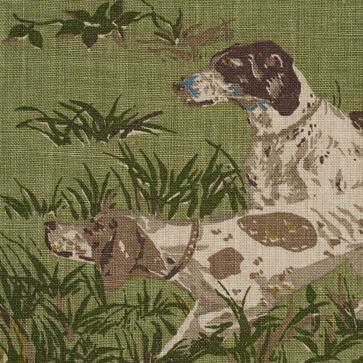 Schumacher Pointers Meadow Fabric - Image 5