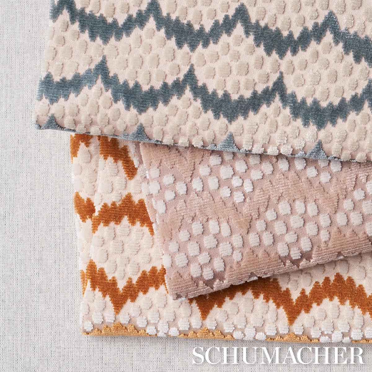 Schumacher Pollen Cut Velvet Soft Clay Fabric - Image 6