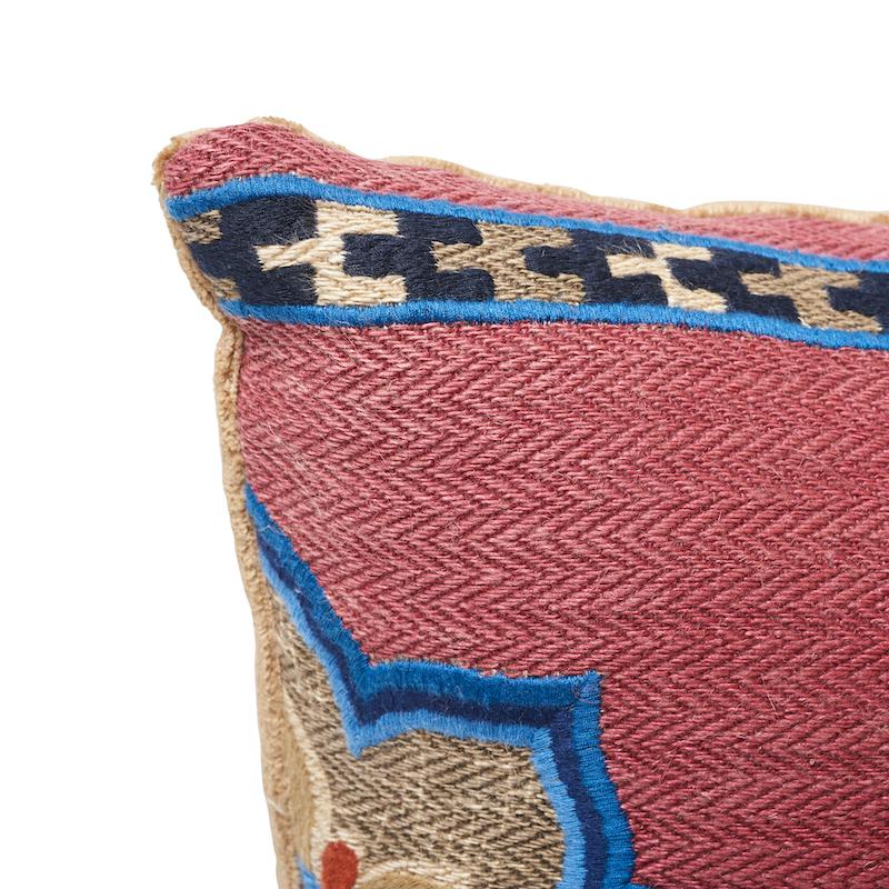 Schumacher Pomegranate 25" X 16" Temara Embroidered Pillow - Image 3