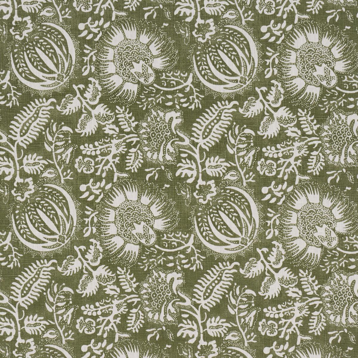 Schumacher Pomegranate Print Olive Fabric - Image 2
