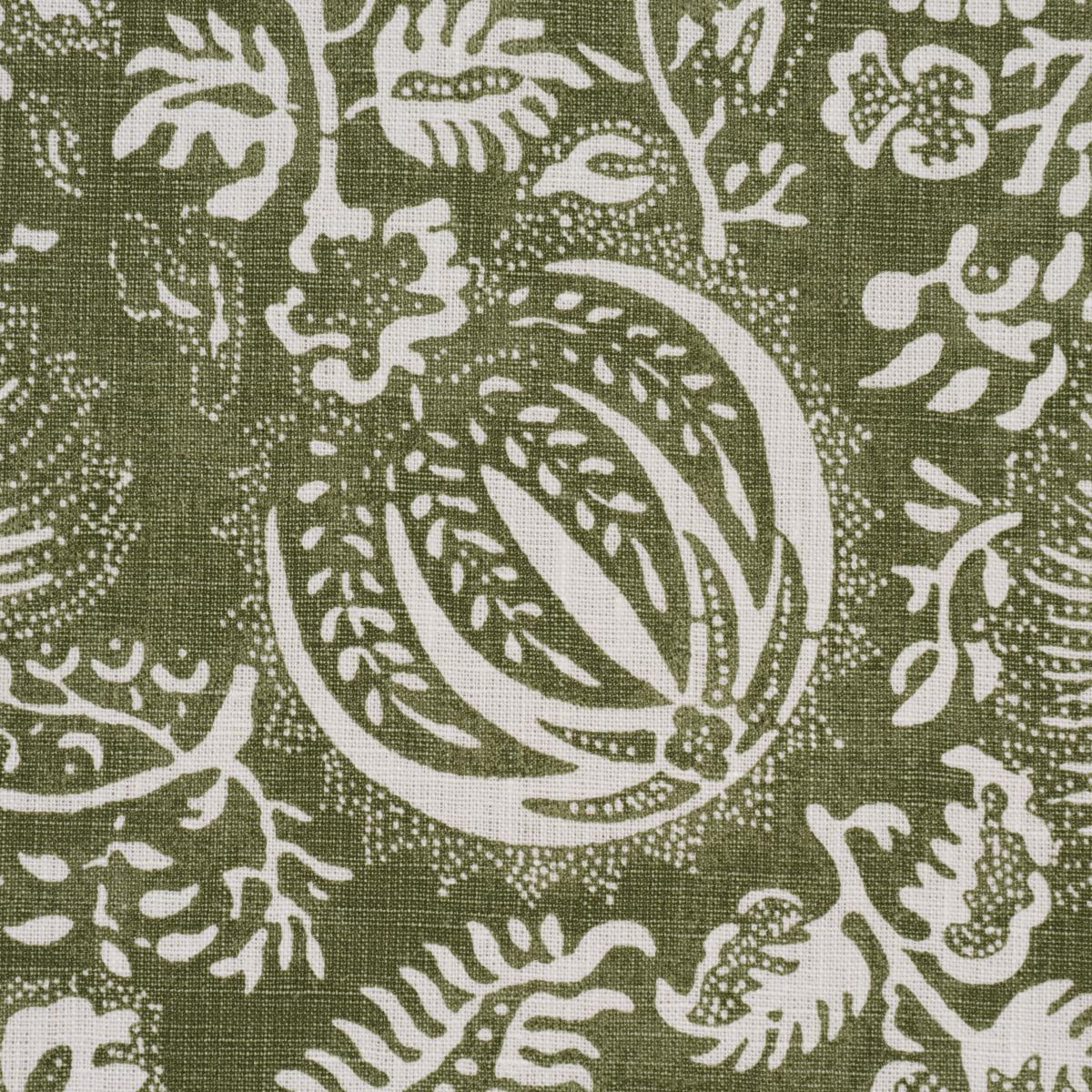 Schumacher Pomegranate Print Olive Fabric - Image 6