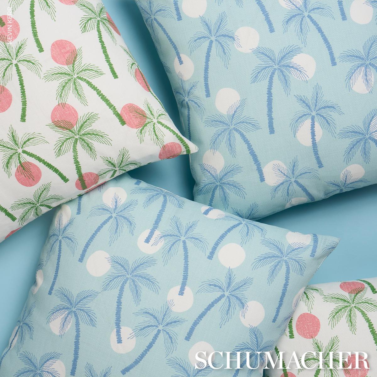 Schumacher Pool 20" X 20" Clarabella Palm I/O Pillow - Image 4