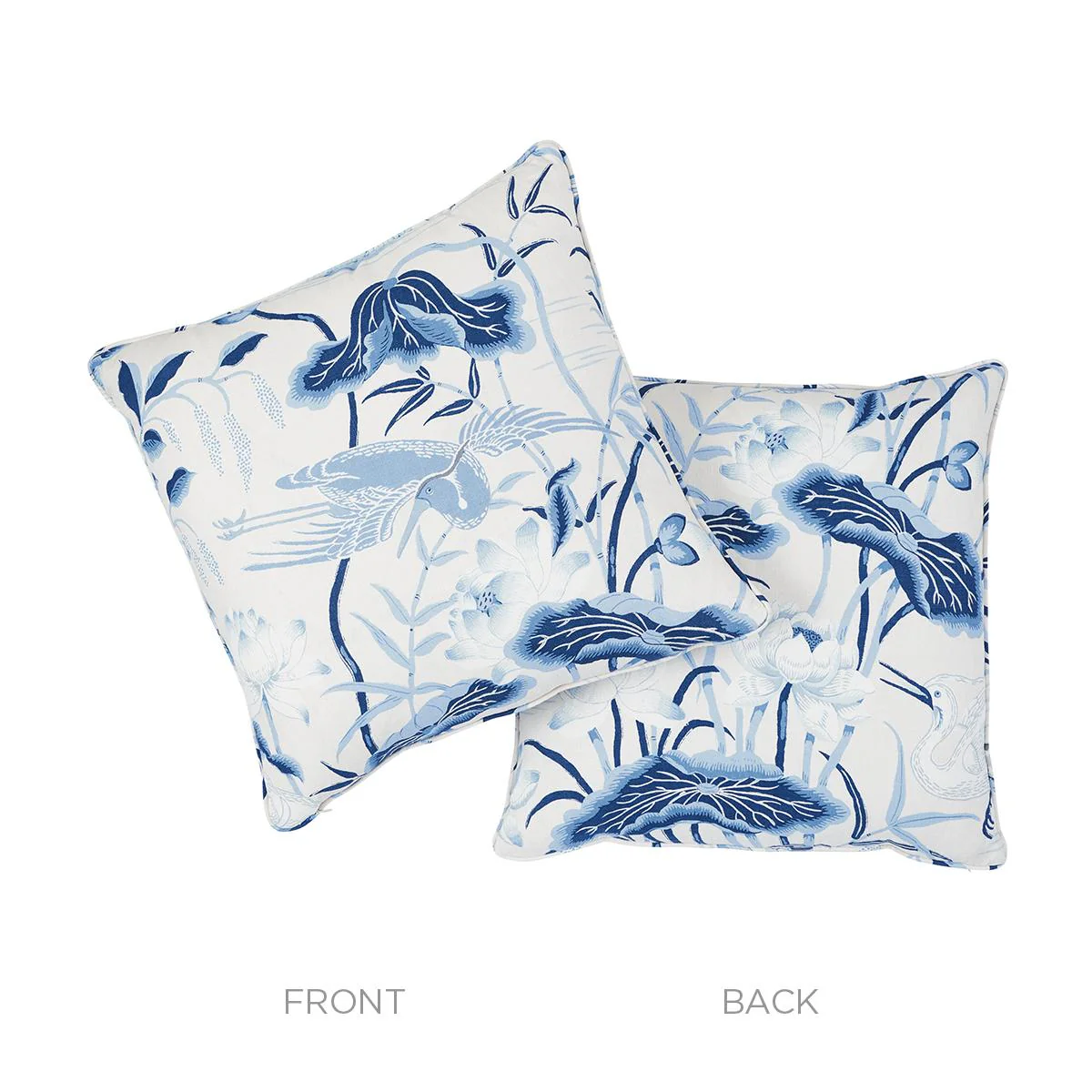 Schumacher Porcelain 22" X 22" Lotus Garden Pillow - Image 3