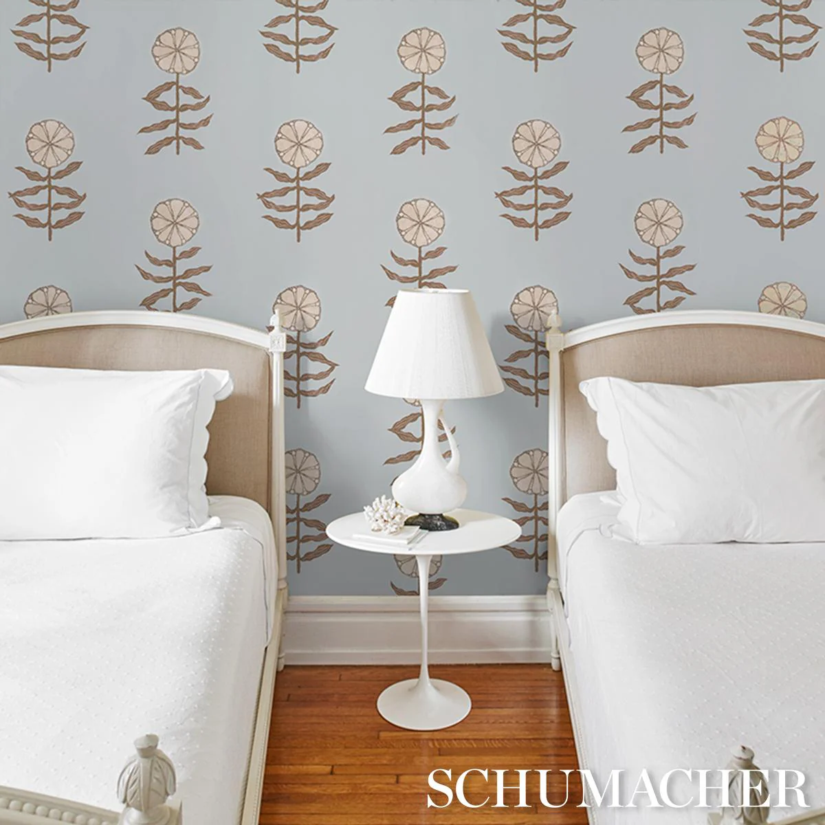 Schumacher Pretty Petals Sky Wallpaper - Image 6