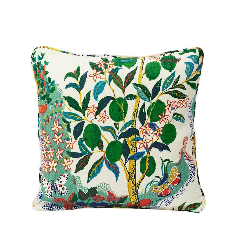 Schumacher Primary 18" X 18" Citrus Garden Pillow - Image 2