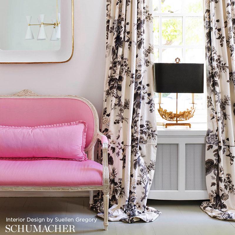 Schumacher Pyne Hollyhock Tobacco Fabric - Image 4