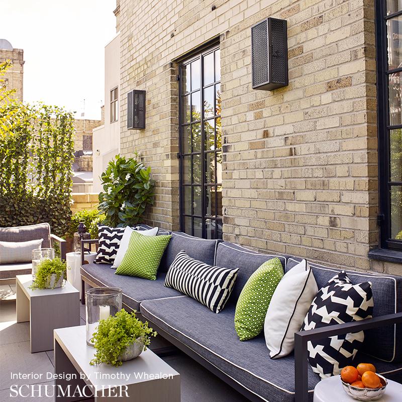 Schumacher Queen B Ii Indoor/Outdoor Green Fabric - Image 2