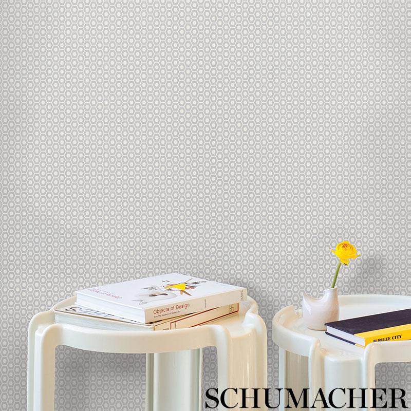 Schumacher Queen B Lavender Wallpaper - Image 3