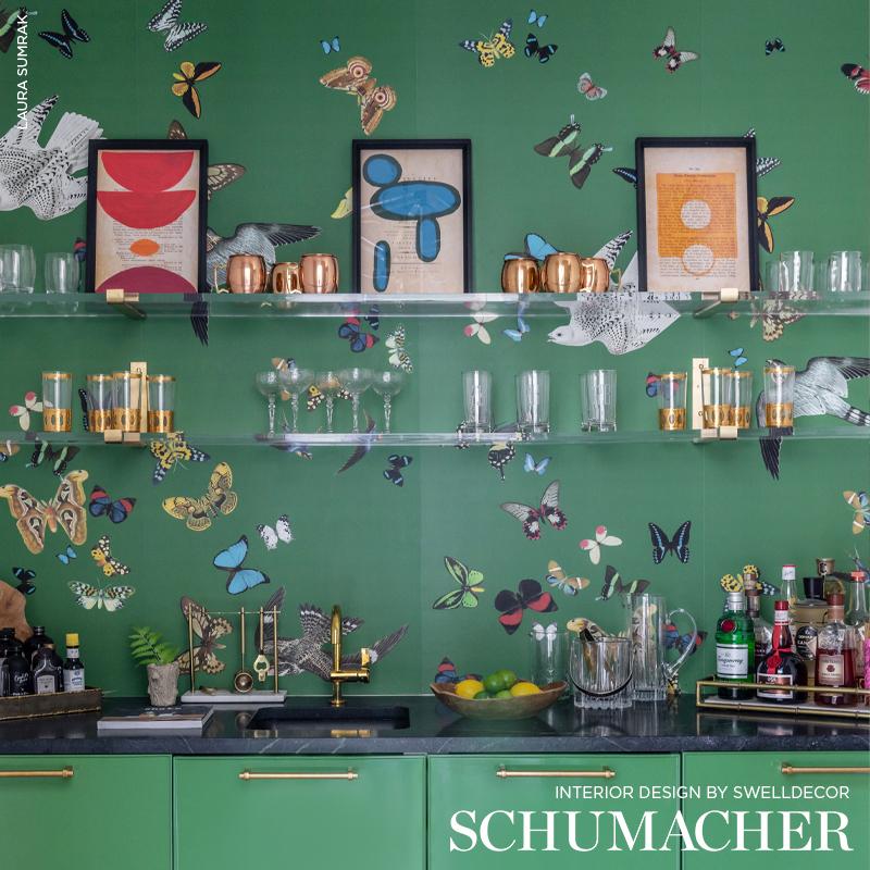 Schumacher Queen'S Flight Panel Set Green Wallpaper - Image 5