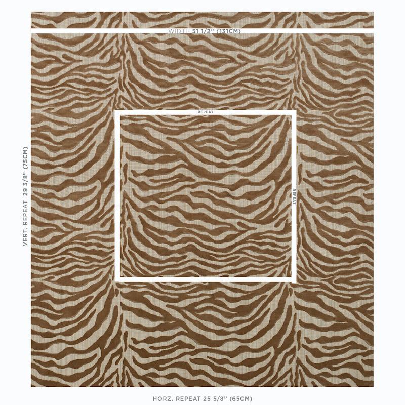 Schumacher Regine Strie Velvet Beige Fabric - Image 2