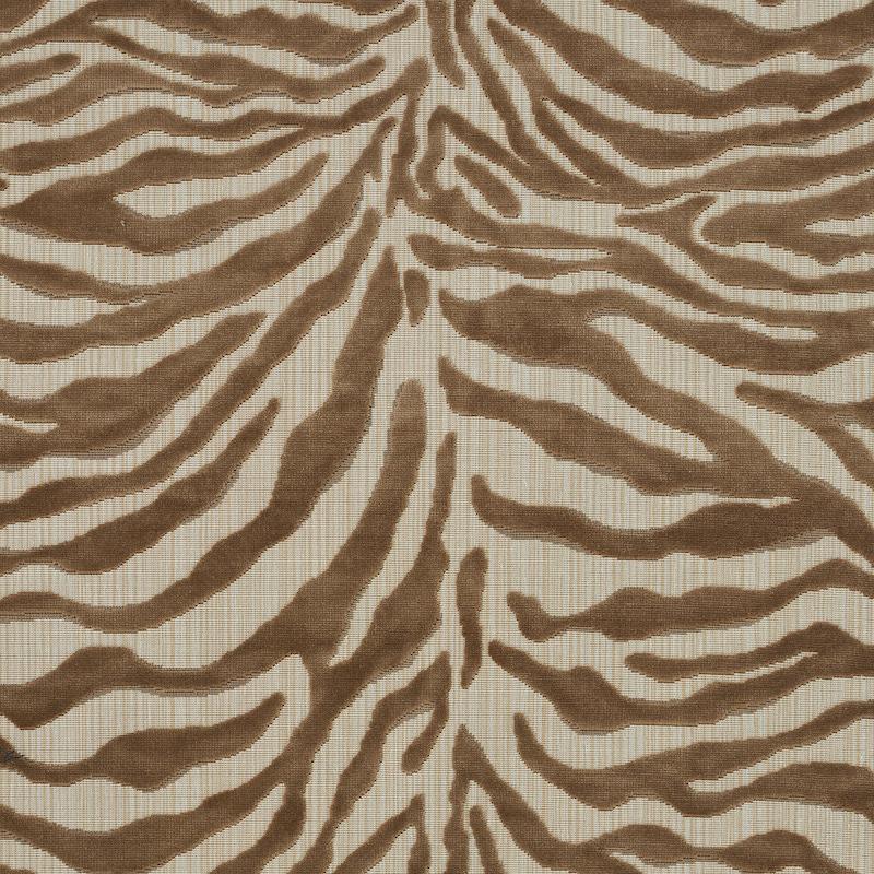 Schumacher Regine Strie Velvet Beige Fabric - Image 3