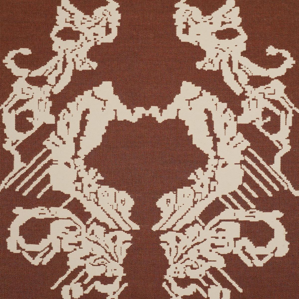 Schumacher Reversible Digital Damask Chartreuse Fabric - Image 6